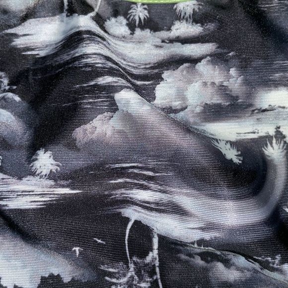 •WONDER NATION• black/white tropical sunset print bikini size 14/16 - Picture 5 of 5